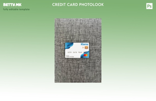 Модерен стил Финска Klarna банка мастер карта photolook преден шаблон